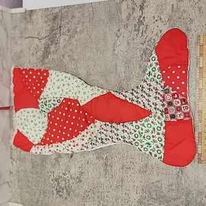 Vintage Handmade patchwork quilt Christmas stocking